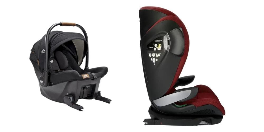 Vajíčko a autosedačka pre väčšie deti s integrovanými isofix strmeňmi.