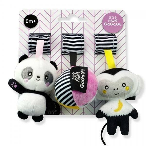 GaGaGu Závesná plyšová hračka Opica, Panda, Lopta 9 cm